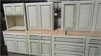 Kitchen Set, Heritage White With 36" Uppers