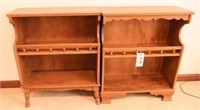 Lot #4146 - (2) Maple two tier bookcases