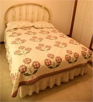 Lot #4150 - Brass double bed with mattress and