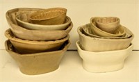 Lot #4169 - 10 Primitive stoneware pudding molds