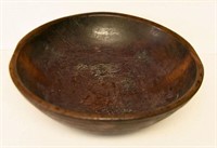 Lot #4170 - Primitive 18” wooden mixing bowl