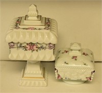 Lot #4170A - Fenton milk glass painted and