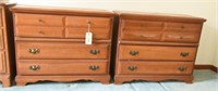 Lot #4174A - (2) Maple three drawer chest of