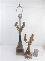 Lampes de table style bougeoir, vintage