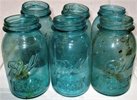 6 Ball Perfect Mason Quart Blue Jar