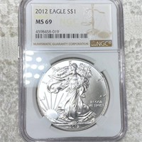 2012 Silver Eagle NGC - MS69