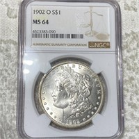 1902-O Morgan Silver Dollar NGC - MS64