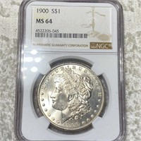 1900 Morgan Silver Dollar NGC - MS64