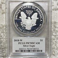 2018-W Silver Eagle PCGS - PF 70 ULTRA CAMEO