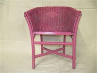 Pink Child's Wicker Chair