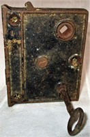 Vintage Iron Lock and Key