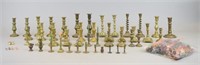 Large Grouping of Miniature Brass Candlesticks