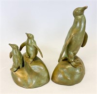 Pair of McClelland Barclay Bronze Penguin Bookends