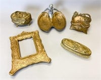 Group of Art Nouveau Gilt Bronze Items