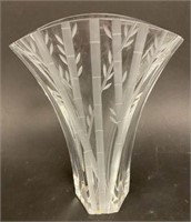 Baccarat Crystal Fan Form Vase
