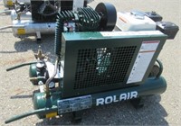 Rolair dual tank contractor air compressor with