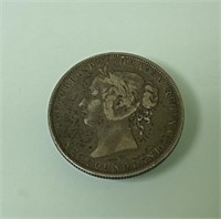 SILVER 1872 50 Cent NEW FOUNDLAND COIN