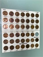 1970- 1980 Lincoln Memorial Cent Collection