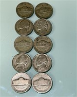 10   1943-P Jefferson Nickel