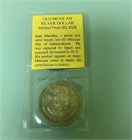 OLD MEXICAN  SILVER DOLLAR