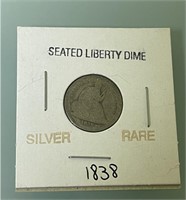 1838 SEATED LIBERTY DIME
