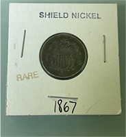 SHIELD NICKEL 1867
