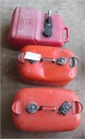 (3) assorted outboard motor fuel tanks. Note: 2