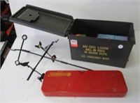 Metal ammo box with shooting target, 20g and 12g