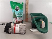 Shake N Feed, Spreader, & Garden Gloves