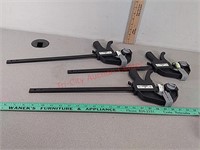 3 new  12" squeeze clamps