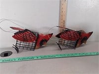 2 new metal suet bird feeders