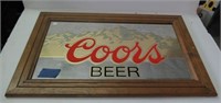 Coors Beer framed mirror. Measures:18"x27"
