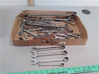 Assorted wrenches, gearwrench & etc