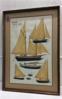 1972 Sailboat Artwork by Wm Johnson M15F