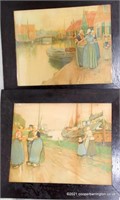 A Pair of Henri Cassiers Dutch Scenes Prints