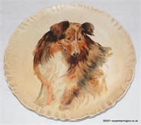 Signed Staffs Hand Painted 'Collie' Wall Plaque