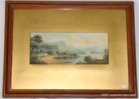 Victorian Watercolour Painting Loch Lomond
