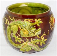 A Bretby Art Pottery Large Dragon Jardiniere