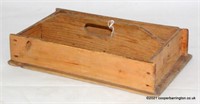 Antique Pine Wooden Kitchen Cutlery Box