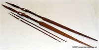 African Hardwood Ceremonial Style 3 ft Spears