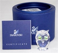 Swarovski Crystal Miniature-Owl Figurine No.10014.