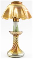 LC Tiffany Favrile Art Glass Candle Lamp