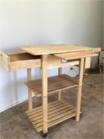 Mobile kitchen island with drawers & cutting board