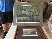 Two castle pictures nicely framed
