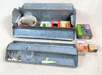 galvanized tool box w/ contents