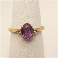 10K Ring w/ Violet Sapphire