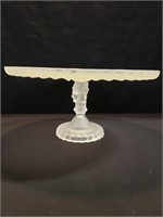 3 Face Frosted Glass Cake Stand, Salt & Pepper,