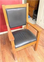 large oak chair