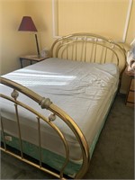 Vintage  Brass Queen Bed and mattress