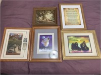 5 framed prints